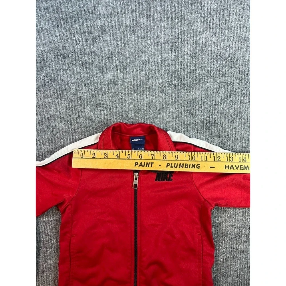 Nike Toddler 4T Red Track Jacket White Stripe Full Zip Athletic Logo